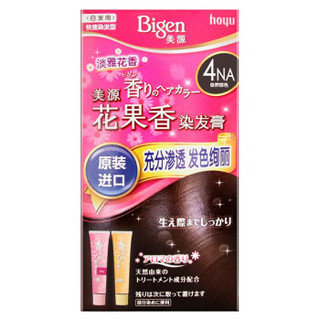 Bigen 美源 花果香染发膏 80g（自然棕色4NA）植物花香 持久保湿不干燥 日本进口 专注染发110年 9色可选