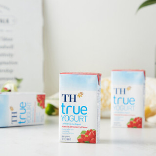 越南进口TH true milk 草莓味酸奶饮品迷你小盒110ml*24盒 整箱礼盒学生儿童早餐果味网红奶