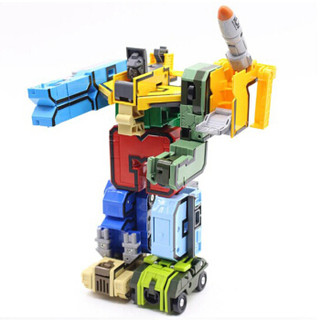 古迪 新乐新数字变形积木机器人合体金刚男孩拼装玩具  数字变形组合套装0-9