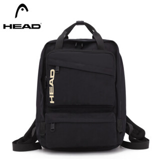 海德（HEAD）双肩包学生户外旅行男背包书包潮牌女ins风电脑包 黑色