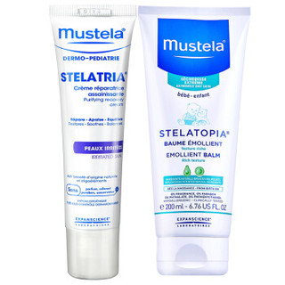 妙思乐Mustela 思恬雅润肤膏200ml+三重修护滋养霜40ml