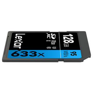lexar雷克沙sd卡128g  数码相机内存卡 SDXC高速95m 4K U3摄像机存储卡128g 佳能尼康索尼微单反相机sd卡128g