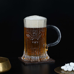 稀奇艺术 天使浮雕古典啤酒杯玻璃杯礼盒装
