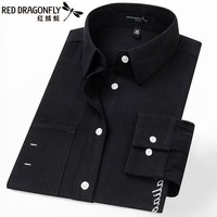 纯棉：RED DRAGONFLY 红蜻蜓 HQT-HZL1873 男士100%纯棉长袖衬衫