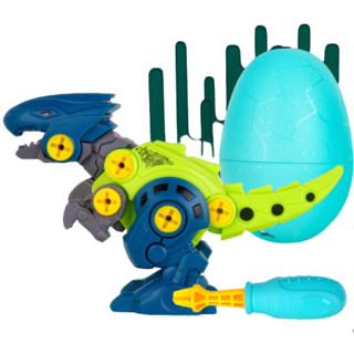 ZHIHUIYU 智慧鱼 拼装恐龙玩具 PZ801-迅猛龙（蓝色蛋壳）