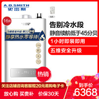 A.O.史密斯16L零冷水燃气热水器JSQ31-NJS 家用恒温强排式 趋势新品自营 天燃气 单管巡航即热