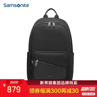 Samsonite/新秀丽双肩包男士休闲电脑包简约时尚运动包旅行包TX1黑色