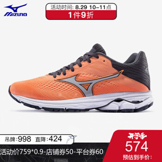 Mizuno美津浓运动鞋跑步鞋女经典WAVE RIDER 23 J1GD190351 橙/黑 37