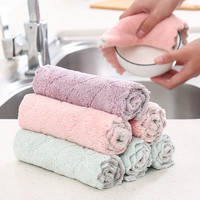 家居不掉毛吸水抹布加厚双层超细纤维擦桌布厨房家用清洁洗碗巾洗碗布