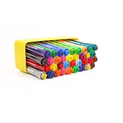 晨光(M&G)文具36色印章水彩笔 纤维头易水洗绘画彩笔 小狐希里系列儿童涂鸦画笔 36支/盒ACPN0282 *3件 +凑单品