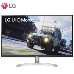 LG 31.5 英寸 UHD 4K 超高清 HDR 广色域 FreeSync 内置音箱 低闪屏 适配PS4 设计师 液晶显示器 32UN500 -W