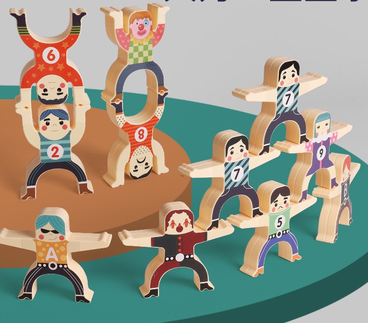 移动专享熊山谷大力士叠叠乐平衡玩具12只小人2球