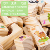 婴幼儿童益智拼装积木玩具1-2周岁宝宝男女孩3-6早教无漆实原木头