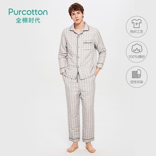 Purcotton 全棉时代 3100622401 男士加厚纯棉家居套装