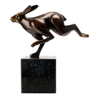 艺术品：艺术品限量收藏高端商务礼品家居装饰摆件弗兰斯限量青铜雕塑作品 奔跑的兔子