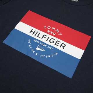 TOMMY HILFIGER 汤米·希尔费格 男士棉质圆领套头印花卫衣09T3779 410 海军蓝M