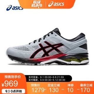 ASICS亚瑟士 稳定透气跑步鞋男GEL-KAYANO 26 1011A541-020 灰白色 41.5