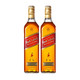 99美酒节：JOHNNIE WALKER 尊尼获加 红牌 调配型苏格兰威士忌 750ml 2瓶装
