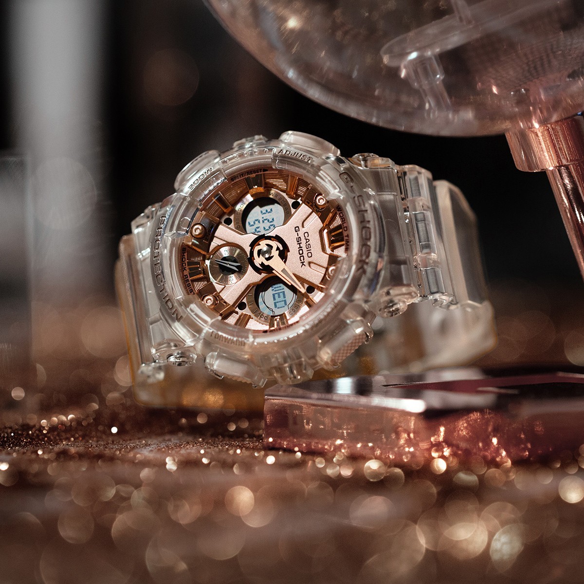 casio卡西欧gshock系列透明表款女士手表