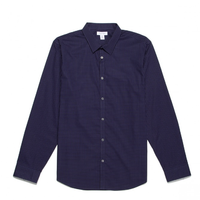 CALVIN KLEIN男式长袖衬衫--40ZW979403 XL国际版偏大一码 蓝色