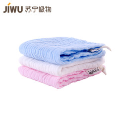 JIWU 苏宁极物 毛巾 30*30cm 3条装 *5件