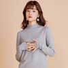拉夏贝尔旗下女款时尚针织衫秋季新款韩版修身纯色半高领毛衣 L 卡其