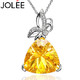 JOLEE JP14021 简约彩色宝石吊坠 天然黄水晶