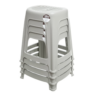 citylong禧天龙d2050塑料加厚哈伦凳4把装393646cm冰河灰