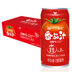 统一 番茄汁 （无添加糖、盐）180ml*24罐 *4件 +凑单品