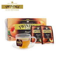 英国川宁(TWININGS) 茶叶 花果茶 蜜桃果香红茶 进口茶叶 下午茶 袋泡茶包 2g*25包 *5件