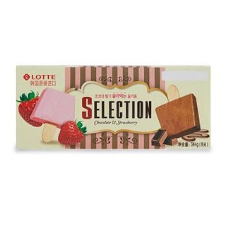 乐天 Lotte雪莱森（草莓味+巧克力味）家庭装冰激凌 双口味冰淇淋 *2件