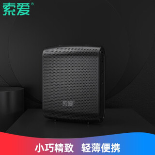 索爱（soaiy)S-308小蜜蜂扩音器教师专用喇叭导游收音机音箱便携式喊话器教学讲课扩音机 黑色