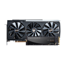 蓝宝石rx5700xt8g超白金pro显卡sn750500g黑盘