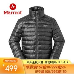 marmot/土拨鼠秋冬运动轻薄保暖700蓬灰鹅绒立领无帽羽绒服男户外 玛瑙灰1515 S 欧码偏大