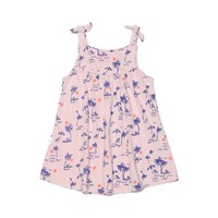 童装儿童椰树图案连衣裙 24 紫色