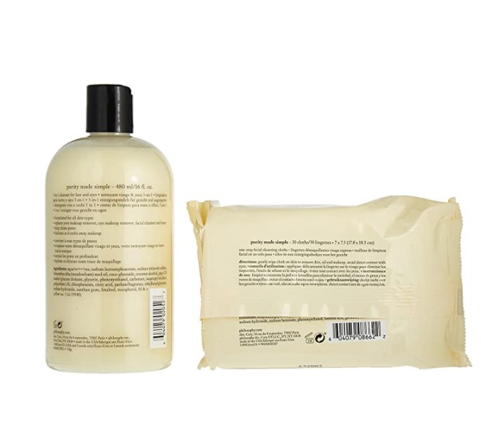 Philosophy 三合一 草本精华洁面乳480ml+温和卸妆洁面湿巾30片