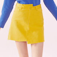 【不规则半身裙】森马 Semir春季新款高腰A字短裙子半身裙女 XXL 黑色9000