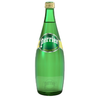 法国Perrier巴黎水原味含气天然矿泉水气泡水750ml*6/箱玻璃瓶装