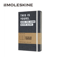 MOLESKINE 0722 丹宁系列 牛仔布硬面大型横间笔记本  深蓝色