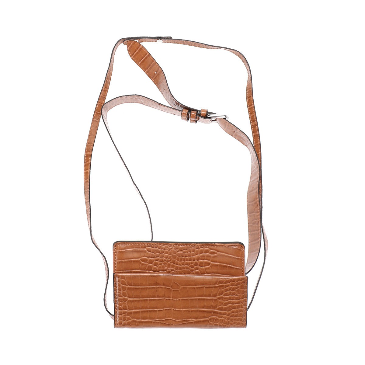 ZARA 女士包盖式单肩包 棕色M