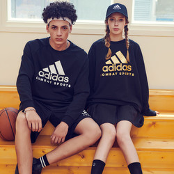 【硬核】adidas阿迪达斯情侣款 2020年换季新款经典LOGO运动休闲套头卫衣 连帽卫衣