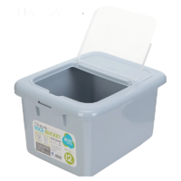 茶花米桶塑料家用小号15斤装米缸容器面桶面粉收纳盒加厚储米箱 蓝色