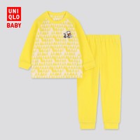 UNIQLO 优衣库 弹力细摇粒绒睡衣套装