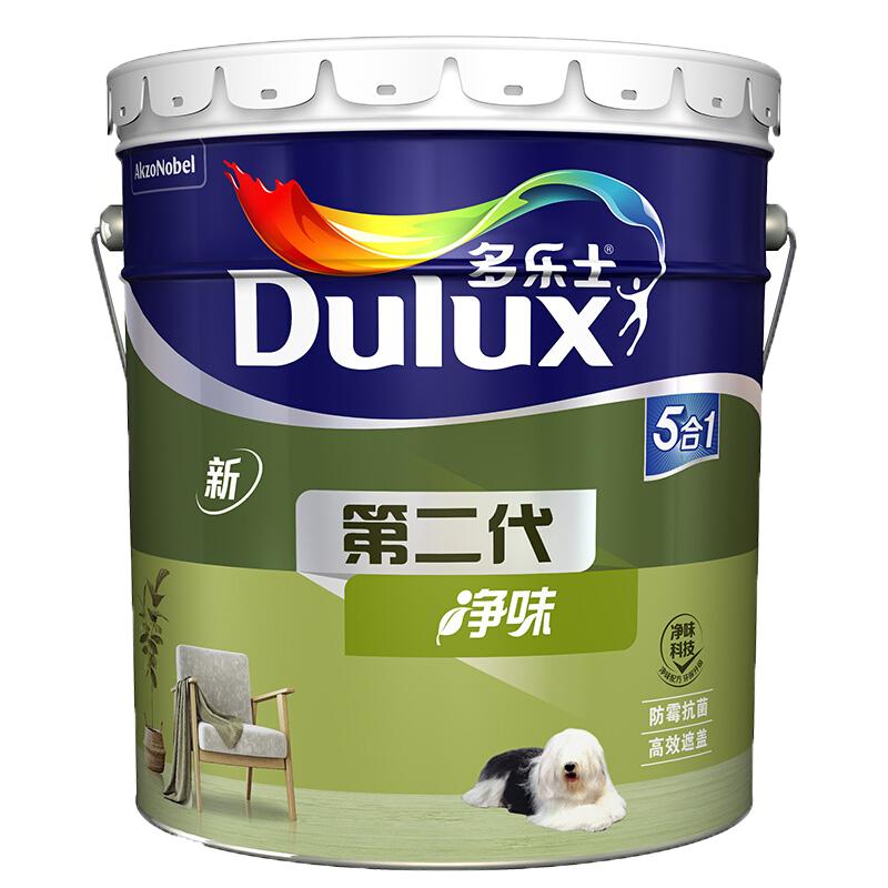 多乐士dulux第二代五合一净味乳胶漆内墙油漆涂料墙面漆a890