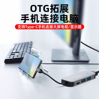 WJOY 四合一Type-C拓展坞扩展坞（USB3.0+USB2.0+Type-C快充+HDMI-4K）