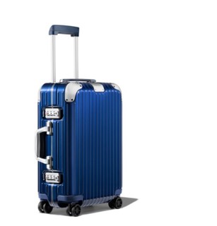 RIMOWA HYBRID系列聚碳酸酯镁铝合金万向轮TSA海关锁拉杆箱88352604 亮蓝20英寸