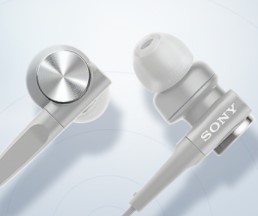 SONY 索尼 MDR-XB55AP 入耳式有线耳机 浅灰色