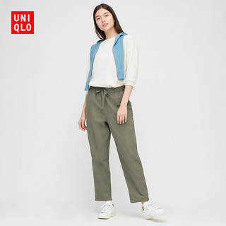 优衣库 女装 全棉松紧九分裤 428615 UNIQLO