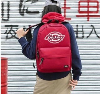 Dickies 帝客 中性双肩竖款拉链双肩包D17-H013 红色