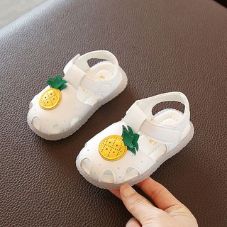 女宝宝夏季穿的菠萝凉鞋一两1到2-3周岁女童牛筋软底女宝宝公主鞋